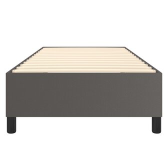 Boxspring bed kunstleer grijs 90x190 cm 5
