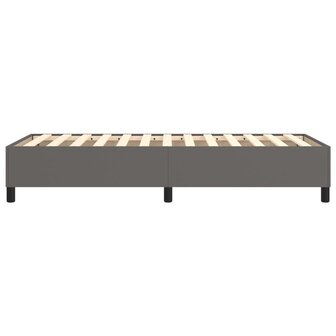 Boxspring bed kunstleer grijs 90x190 cm 6