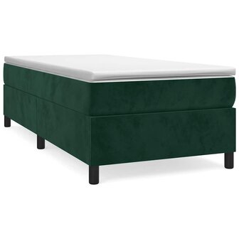 Boxspring bed 90x200 cm fluweel donkergroen 2