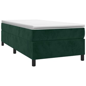 Boxspring bed 90x200 cm fluweel donkergroen 3