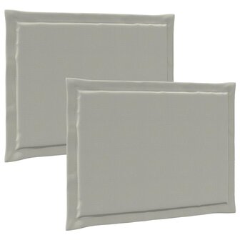 Zitkussens 2 pcs Lichtgrijs 47 x 36 x 2 cm Polyester 2
