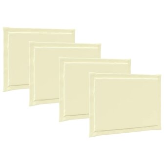 Zitkussens 4 pcs Cr&egrave;mekleurig 47 x 36 x 2 cm Polyester 2