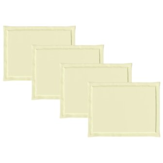 Zitkussens 4 pcs Cr&egrave;mekleurig 47 x 36 x 2 cm Polyester 6