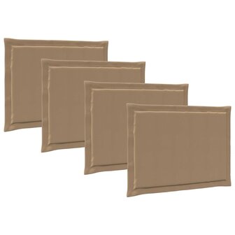 Zitkussens 4 pcs Taupe 47 x 36 x 2 cm Polyester 2