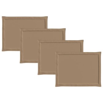 Zitkussens 4 pcs Taupe 47 x 36 x 2 cm Polyester 6