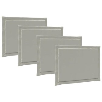 Zitkussens 4 pcs Lichtgrijs 47 x 36 x 2 cm Polyester 2