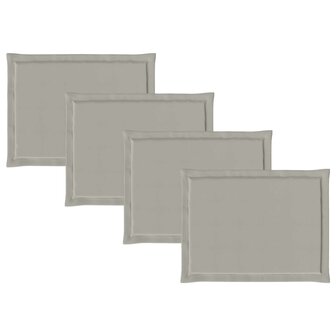 Zitkussens 4 pcs Lichtgrijs 47 x 36 x 2 cm Polyester 6