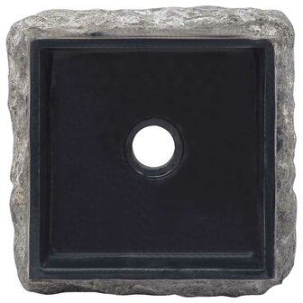 Gootsteen 30x30x13 cm marmer zwart 6