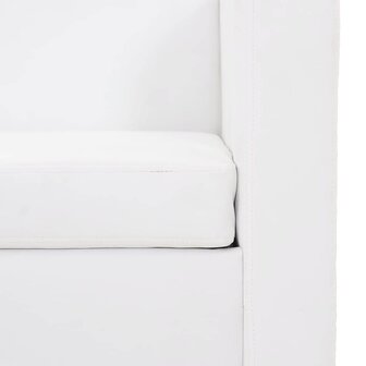 Driezitsbank kunstleer wit  7