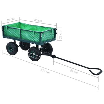 Tuinwagen 250 kg groen 11