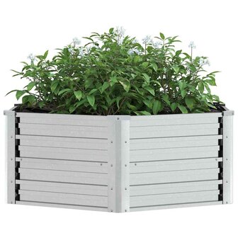 Plantenbak verhoogd 129x45 cm gegalvaniseerd staal zilverkleur 4