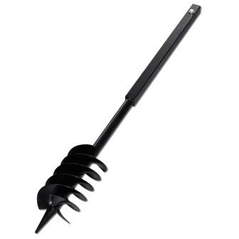 Grondboor met handvat 150 mm en verlengstukken 5 m staal 6