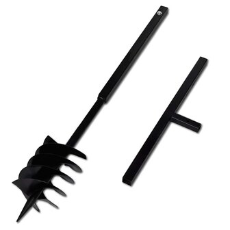 Grondboor met handvat 180 mm en verlengstukken 5 m (staal) 5
