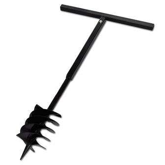 Grondboor met handvat 180 mm en verlengstukken 5 m (staal) 7