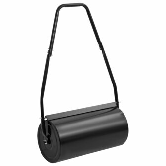 Gazonroller met handvat 42 L ijzer en staal zwart 1