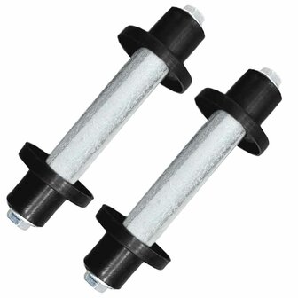Kruiwagenwielen met assen 4,00-8 390 mm massief PU 2 st 6