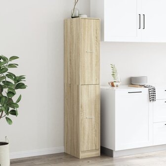 Apothekerskast 30x41x174,5 cm bewerkt hout sonoma eikenkleurig 3