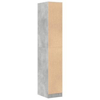 Apothekerskast 30x41x174,5 cm bewerkt hout betongrijs 6
