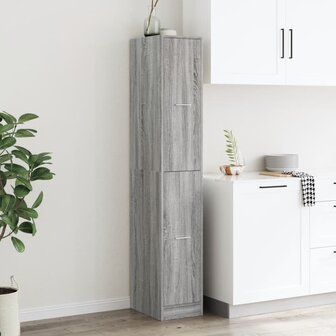 Apothekerskast 30x41x174,5 cm bewerkt hout grijs sonoma eiken 3