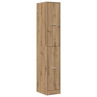 Apothekerskast 30x41x174,5 cm bewerkt hout artisanaal eiken 4