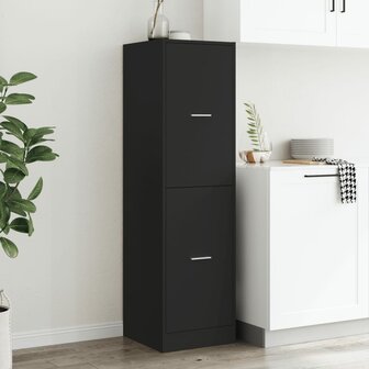 Apothekerskast 40x41x144,5 cm bewerkt hout zwart 3