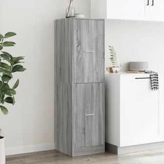 Apothekerskast 40x41x144,5 cm bewerkt hout grijs sonoma eiken 3