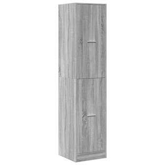 Apothekerskast 40x41x174,5 cm bewerkt hout grijs sonoma eiken 4