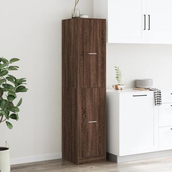 Apothekerskast 40x41x174,5 cm bewerkt hout bruin eikenkleurig 3