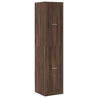 Apothekerskast 40x41x174,5 cm bewerkt hout bruin eikenkleurig 4