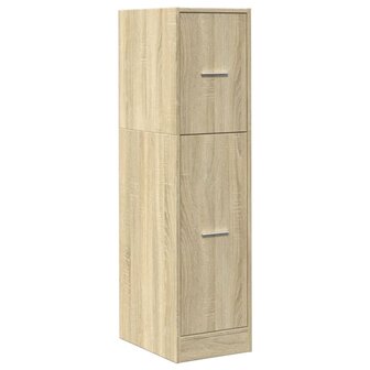 Apothekerskast 30x41x118 cm bewerkt hout sonoma eikenkleurig 4