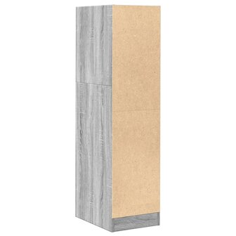 Apothekerskast 30x41x118 cm bewerkt hout grijs sonoma eiken 6