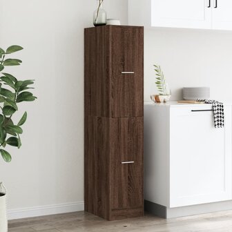 Apothekerskast 30x41x144,5 cm bewerkt hout bruin eikenkleurig 3