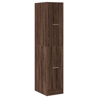 Apothekerskast 30x41x144,5 cm bewerkt hout bruin eikenkleurig 4