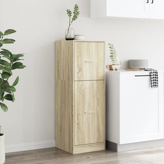 Apothekerskast 40x41x118 cm bewerkt hout sonoma eikenkleurig 3