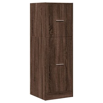 Apothekerskast 40x41x118 cm bewerkt hout bruin eikenkleurig 4