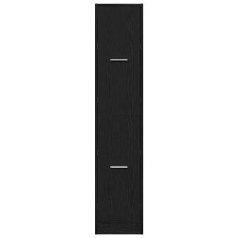 Apothekerskast Zwart Eiken 30x41x144,5 cm Bewerkt Hout 5