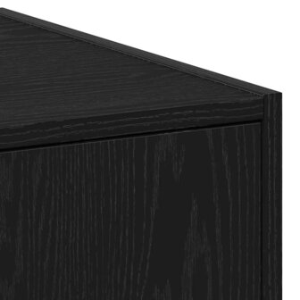 Apothekerskast Zwart Eiken 30x41x144,5 cm Bewerkt Hout 8
