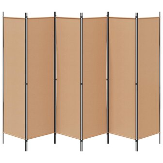 6-Panelen Kamerscherm Beige 300 x 180 cm Stof 5