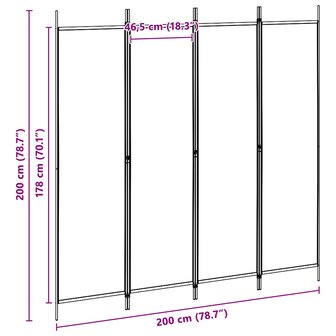 Kamerscherm polyester staal 8