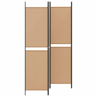 4-panelen kamerscherm Beige 200 x 200 cm Stof 3