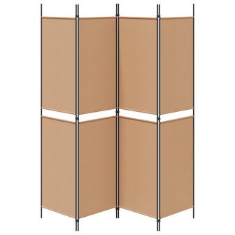 4-panelen kamerscherm Beige 200 x 200 cm Stof 6