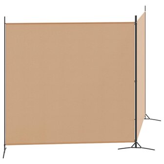2-Panelen Kamerscherm Beige 348 x 180 cm Stof 3