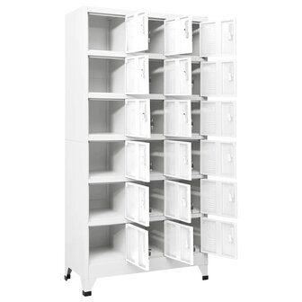 Lockerkast met 18 vakken 90x40x180 cm metaal  3