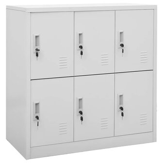 Lockerkasten 5 st 90x45x92,5 cm staal lichtgrijs 2