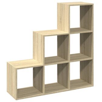 Kamerscherm / boekenkast 3-laags 99x29x99 cm hout sonoma eiken 6