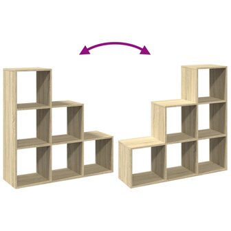 Kamerscherm / boekenkast 3-laags 99x29x99 cm hout sonoma eiken 9