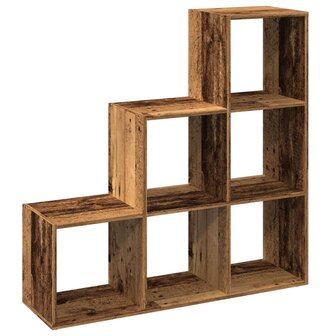 Kamerscherm / boekenkast 3-laags 99x29x99 cm hout oud houtkleur 6