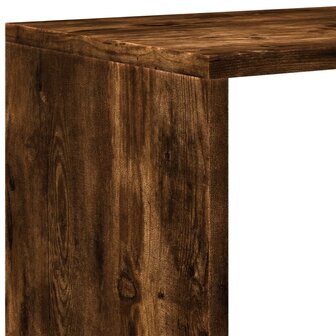Kamerscherm / boekenkast 131,5x29x131,5 cm hout gerookt eiken 8