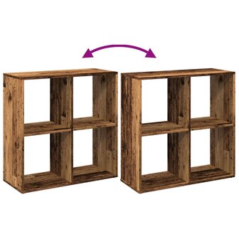 Kamerscherm / boekenkast 69,5x29x69,5 cm hout oud houtkleur 9