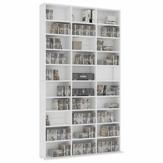 Cd-kast 102x23x177,5 cm bewerkt hout wit 5